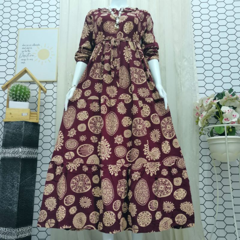 Gamis Rayon Bunga|Grosir Gamis |Gamis murah berkualitas|Gamis kekinian|Logdress| Daster