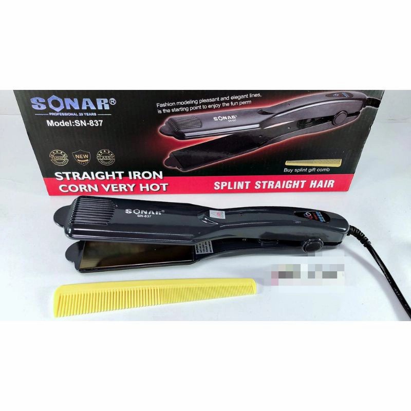 Catokan Sonar SN-837 , Catok 2in1 / Catokan rambut salon , hasil awet