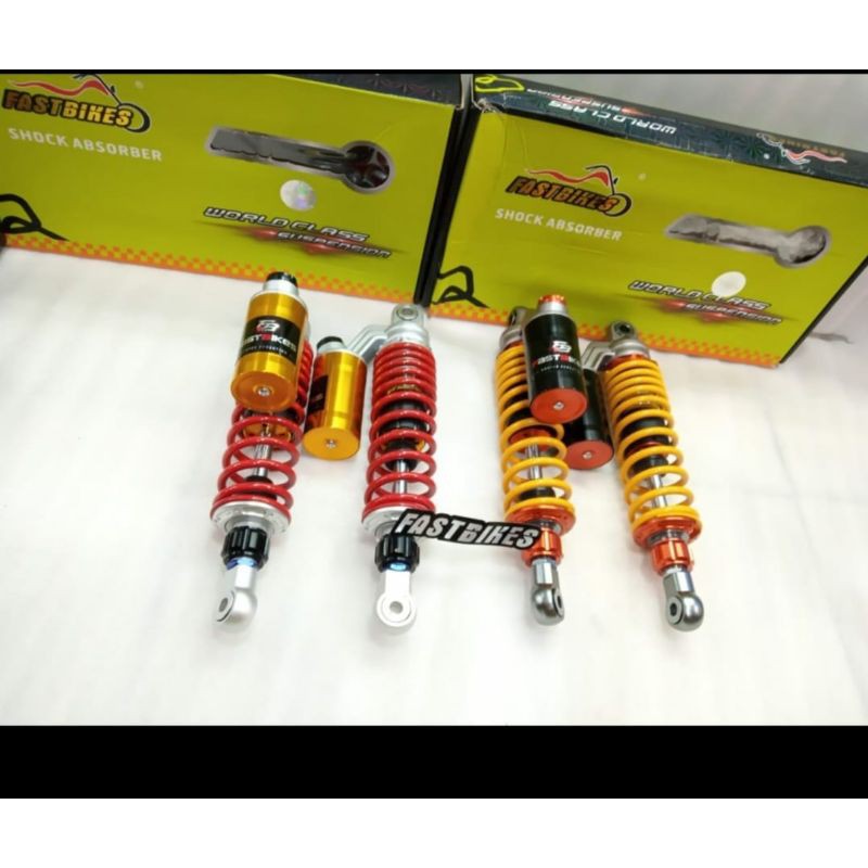 ShockBelakang Fast Bikes 320mm dan 34mm Merah Extreme