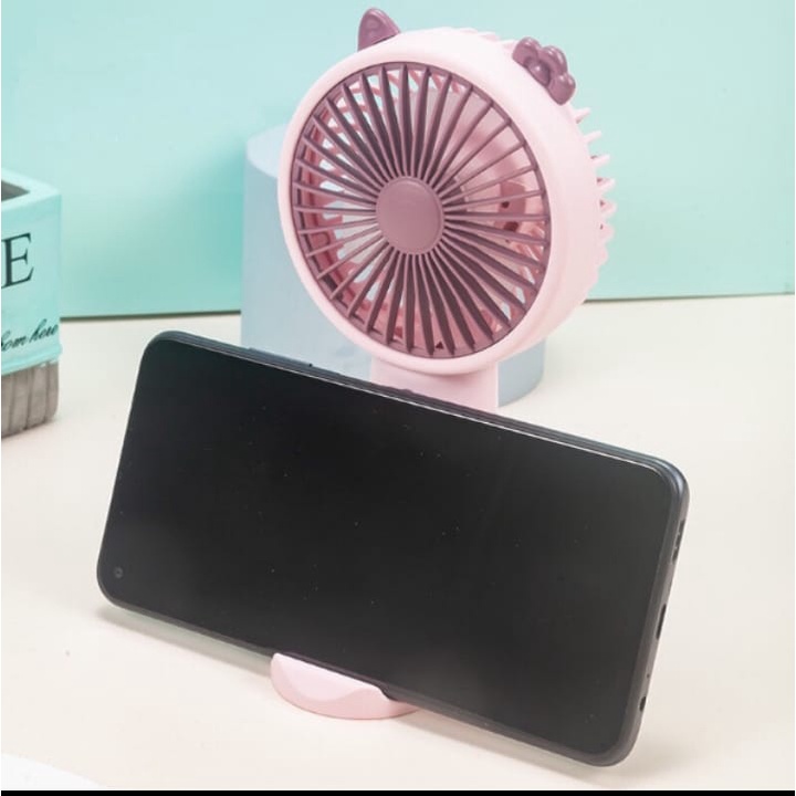 KIPAS ANGIN PORTABLE USB / MINI FAN USB / KIPAS ANGIN GENGGAM DENGAN DUDUKAN HP