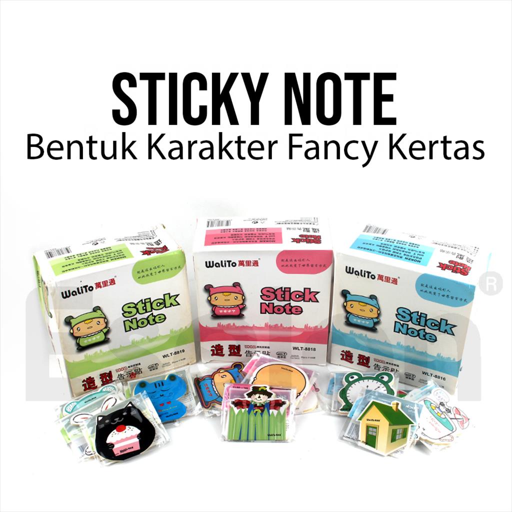 

1pc Stick Notes Kertas bentuk Fancy / Sticky Notes Kertas Walito