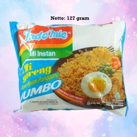 

INDOMIE Mi Goreng Jumbo 127gr gram Rasa Ayam Panggang Instant Noodle Makanan Instan Instant Noodles Food Foodies Siap Saji Makan Kemasan Praktis Persediaan Perlengkapan Bahan Dapur Kitchen Meal Breakfast Lunch Dinner Shoppa Corner Malang Jawa Timur