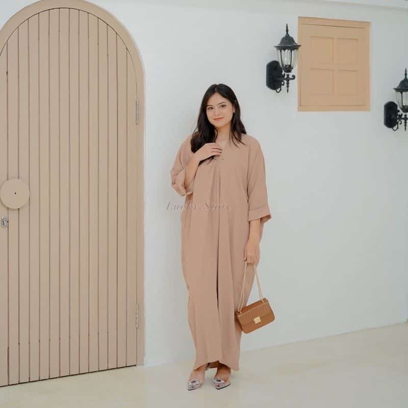 KIRANAOFFICIAL - ( COD ) KAFTAN DRESS CRINKLE AIRFLOW