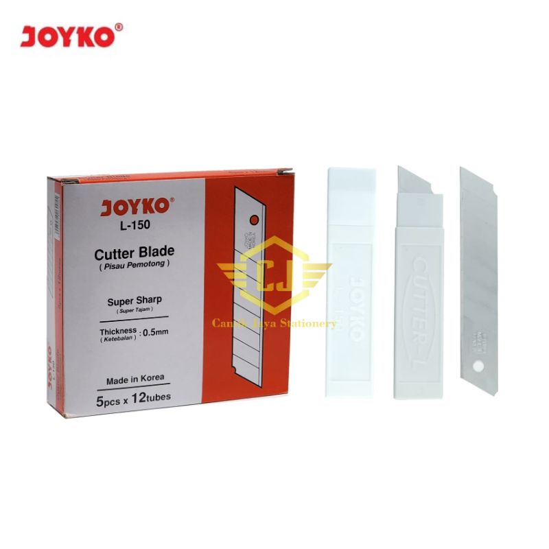 

1 BOX / 12 TUBE Cutter Blade Joyko L-150 Refill Isi Pisau Pemotong