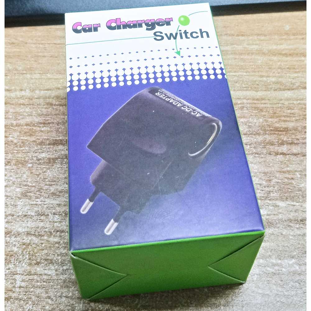 Car Charger Switch EU Plug 12V 500MA - KYA000109 Soket Pemantik Rokok Mobil Power AC 220V Ke DC 12V 1A Output Adaptor dengan 5V2A Dual USB cepat Pengisian untuk Iphone Huawei