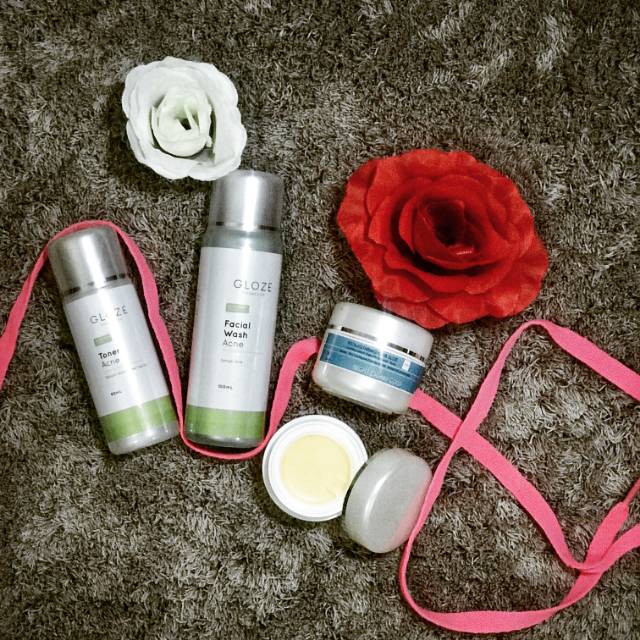 Gloze Acne Series 100% original / paket tuk wajah berjerawat / cream wajah ampuh mengobati jerawat