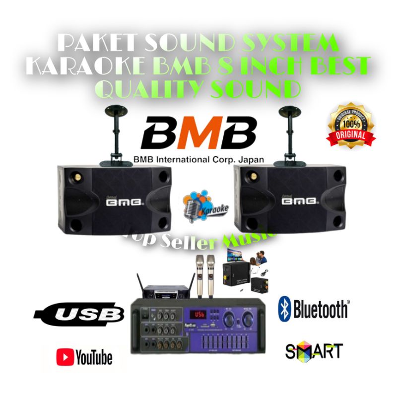 Jual PAKET KARAOKE BMB SET TERBAIK BMB CS 252 V AMPLIFIER BLUETOOTH ...