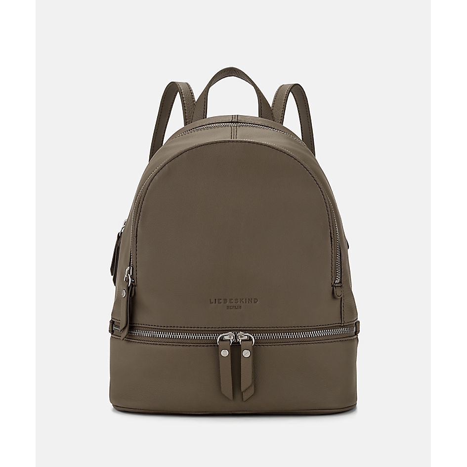 Liebeskind Alita Backpack M Soft leather rucksack Dusky Olive [4058629127932]