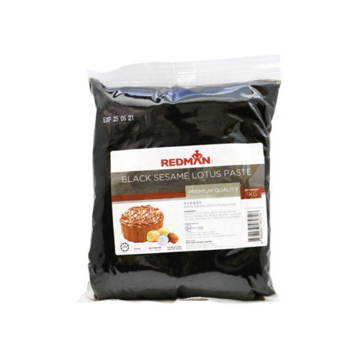 

Ready stok REDMAN MOONCAKE PASTE BLACK SESAME LOTUS 1KG / ISIAN MOONCAKE TAUSA