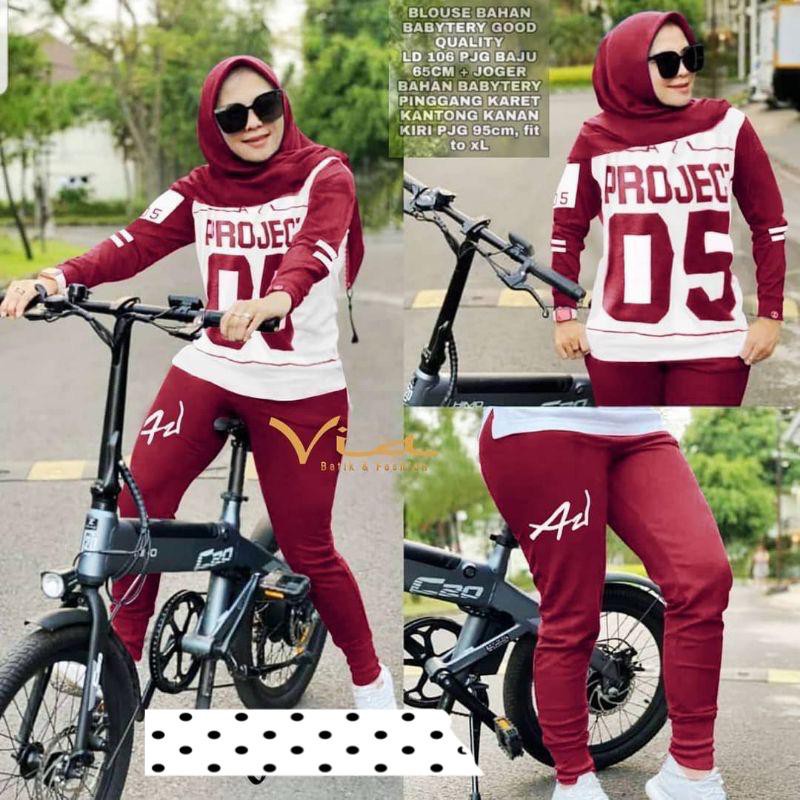 SET MONIC BIKE SIZE XL mF / SETELAN GOWES 05 / TRAINING SET WANITA / PAKAIAN OLAHRAGA SENAM WANITA