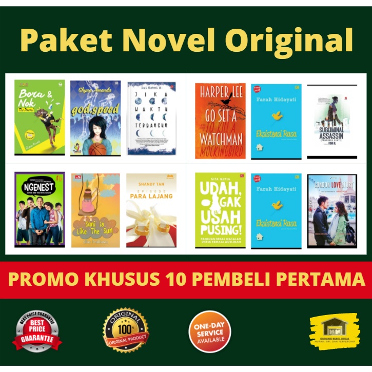 Paket 3 Buku Novel Wattpad Remaja Original Murah Cuci Gudang Ori