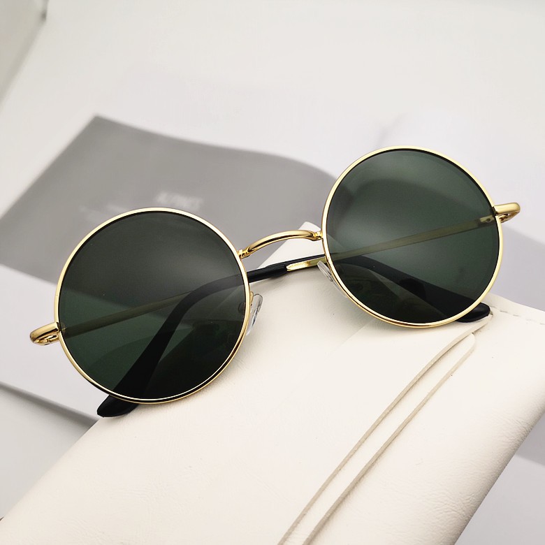 ELFYDO K203 Kacamata Bulat Hitam Sunglasses Fashion Wanita Pria