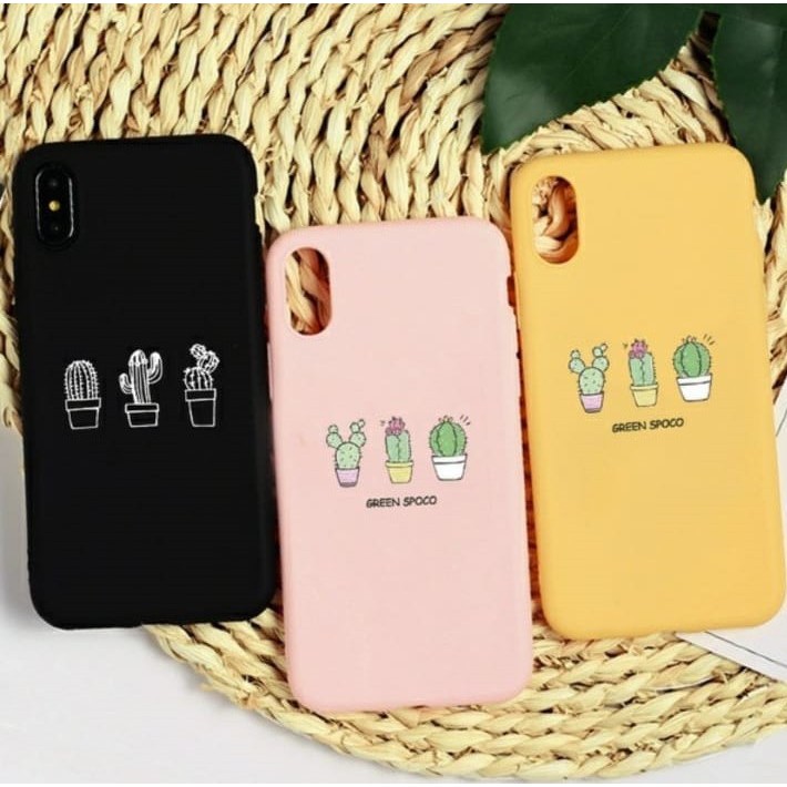 [S17] Softcase Tpu Cactus for Iphone 5/5S 6 6+ 7 7+ 8 8+ X XS XS MAX XR 11 11 MAX 11 MAX PRO