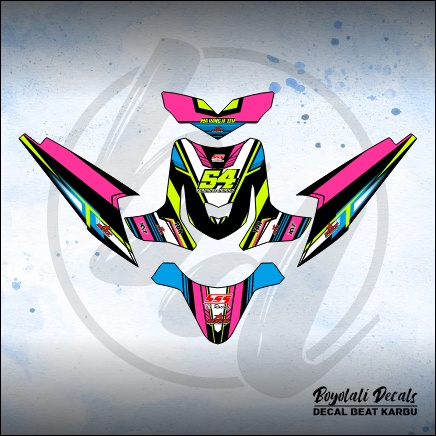 DECAL STICKER BEAT KARBU (002) DEKAL STIKER FULLBODY MERAH KUNING HIJAU BIRU GOLD EMAS OREN ORANYE O