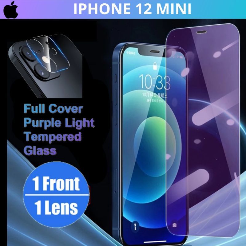 Tempered Glass Anti Blue Light iPhone 12 Mini - Tg Anti Gores Radiasi Apple 12 Mini Full Layar