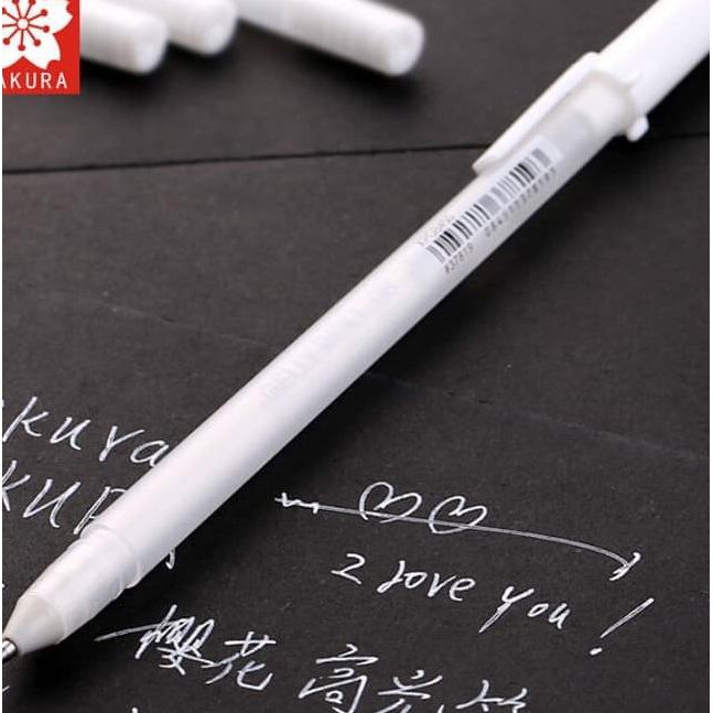 

✯ Sakura Gelly Roll White Pen 0.5 ♬