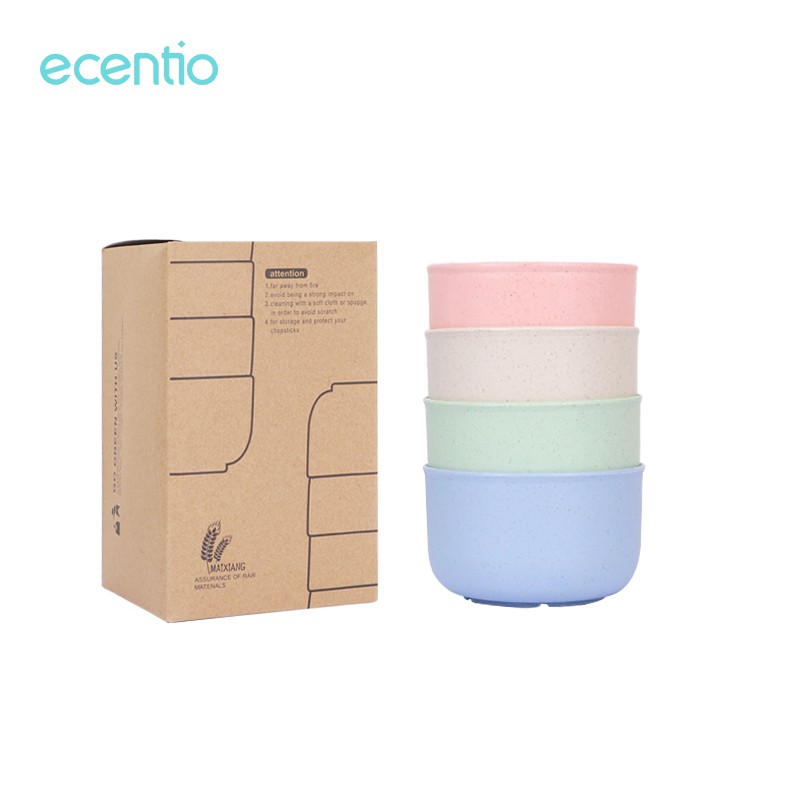 

Ecentio Mangkuk jerami gandum Alat Makan mangkuk