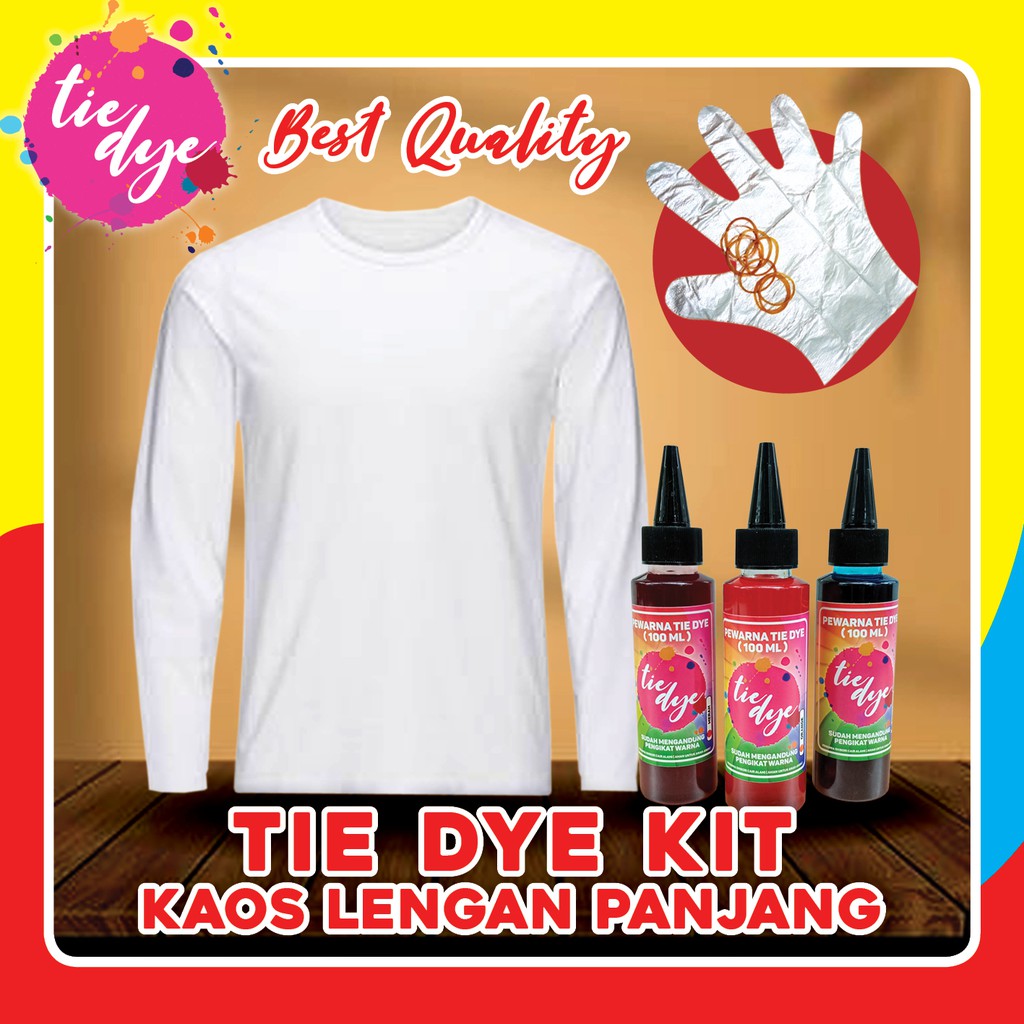 Tie Dye Kit Kaos Lengan Panjang 20s Pria dan Wanita Best Quality