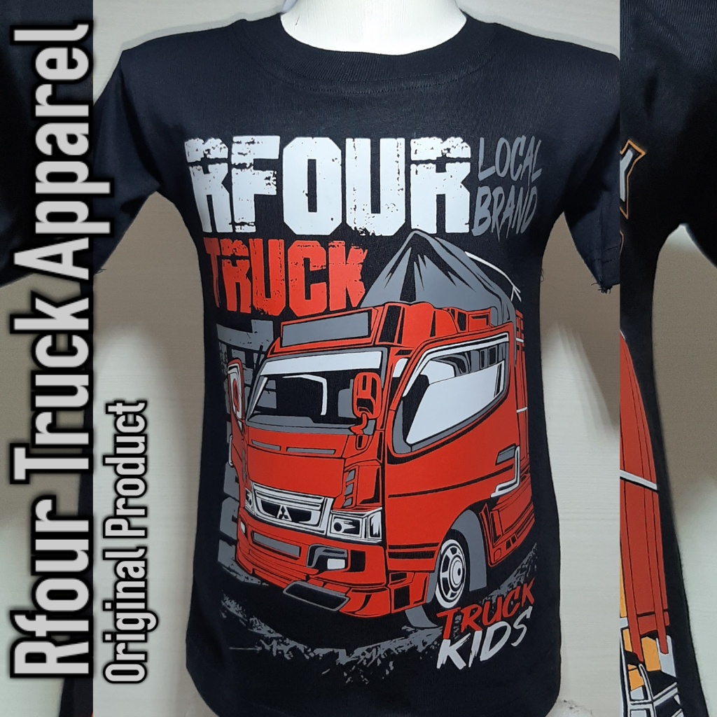 PROMO/OBRAL KILAT/Baju kaos truck anak Kaos truck oleng Kaos truck mania Kaos truck cotton sablon plastisol Kaos truk warna pink terbaru kaos truk oleng anak kaos rfour original