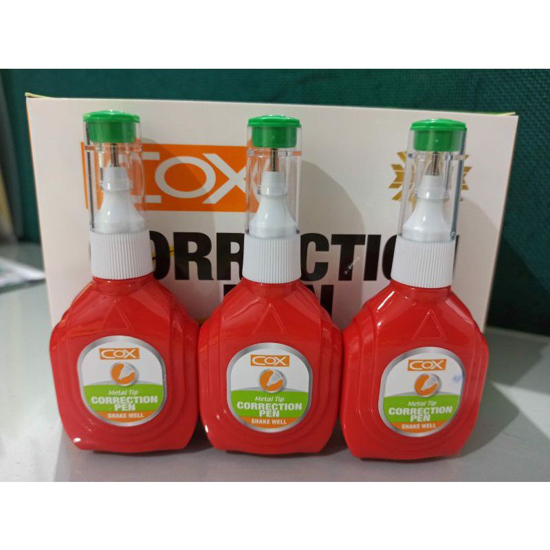 

3Pcs)Correction pen fluid 1606 Botol merah/Penghapus cair