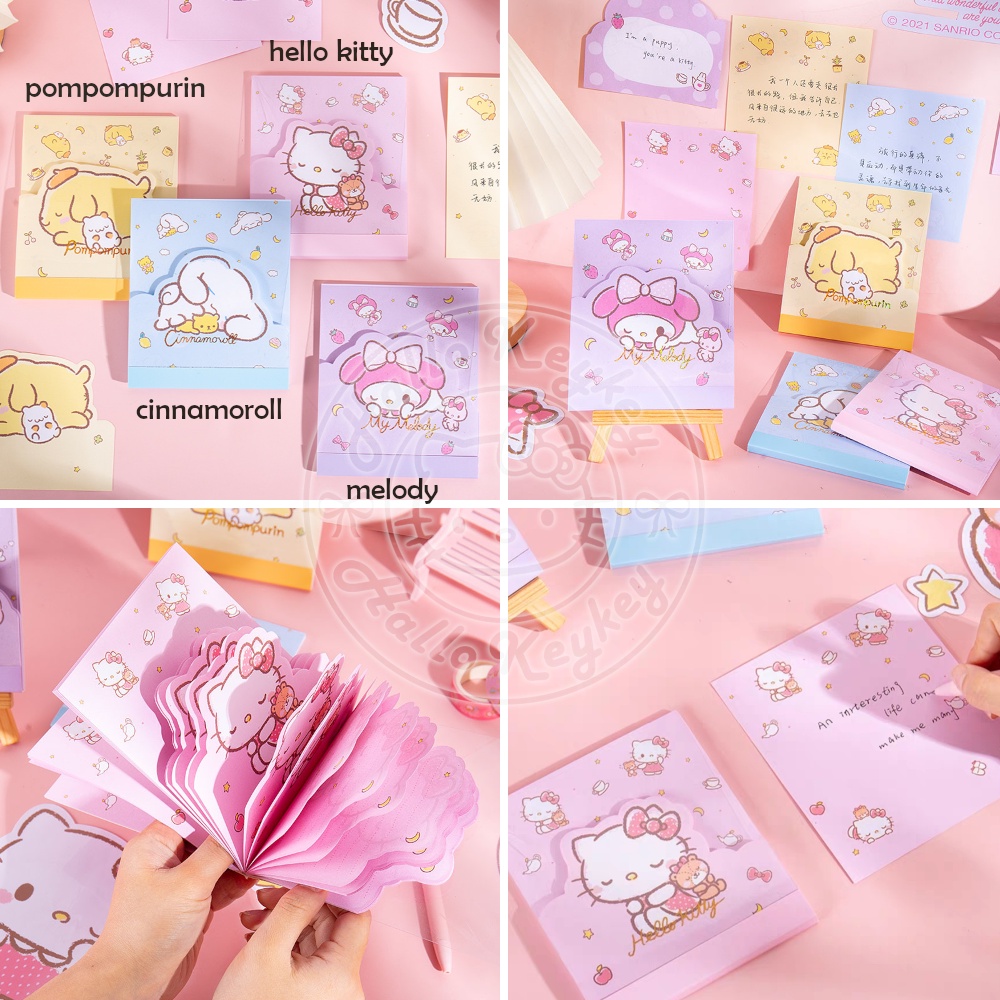 

memo note hello kitty melody cinnamoroll pompompurin original sanrio