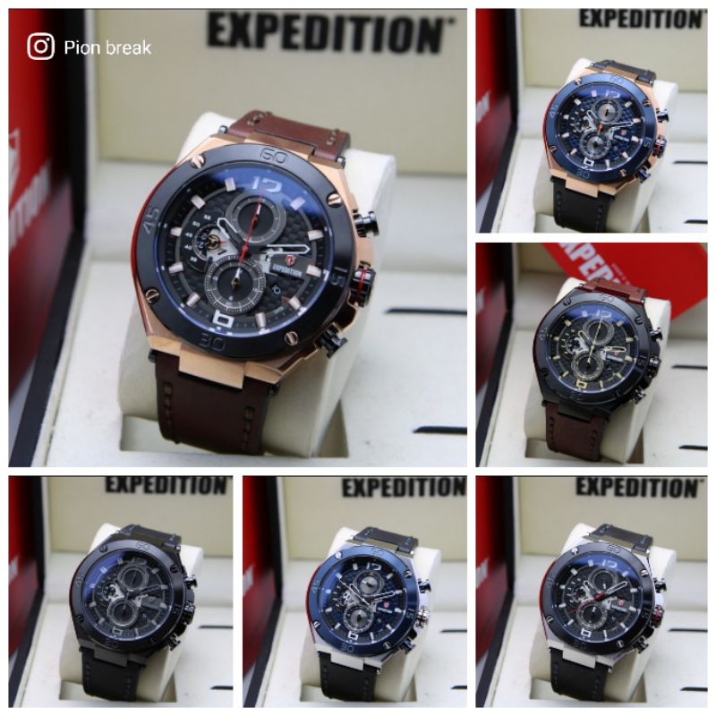 JAM TANGAN KULIT PRIA EXPEDITION 6756 | E6756 ORIGINAL