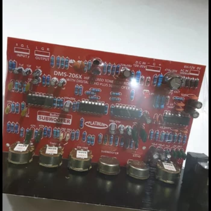 Kit tone control aktif dengan echo dan subwoofer Platinum DMS-206.X