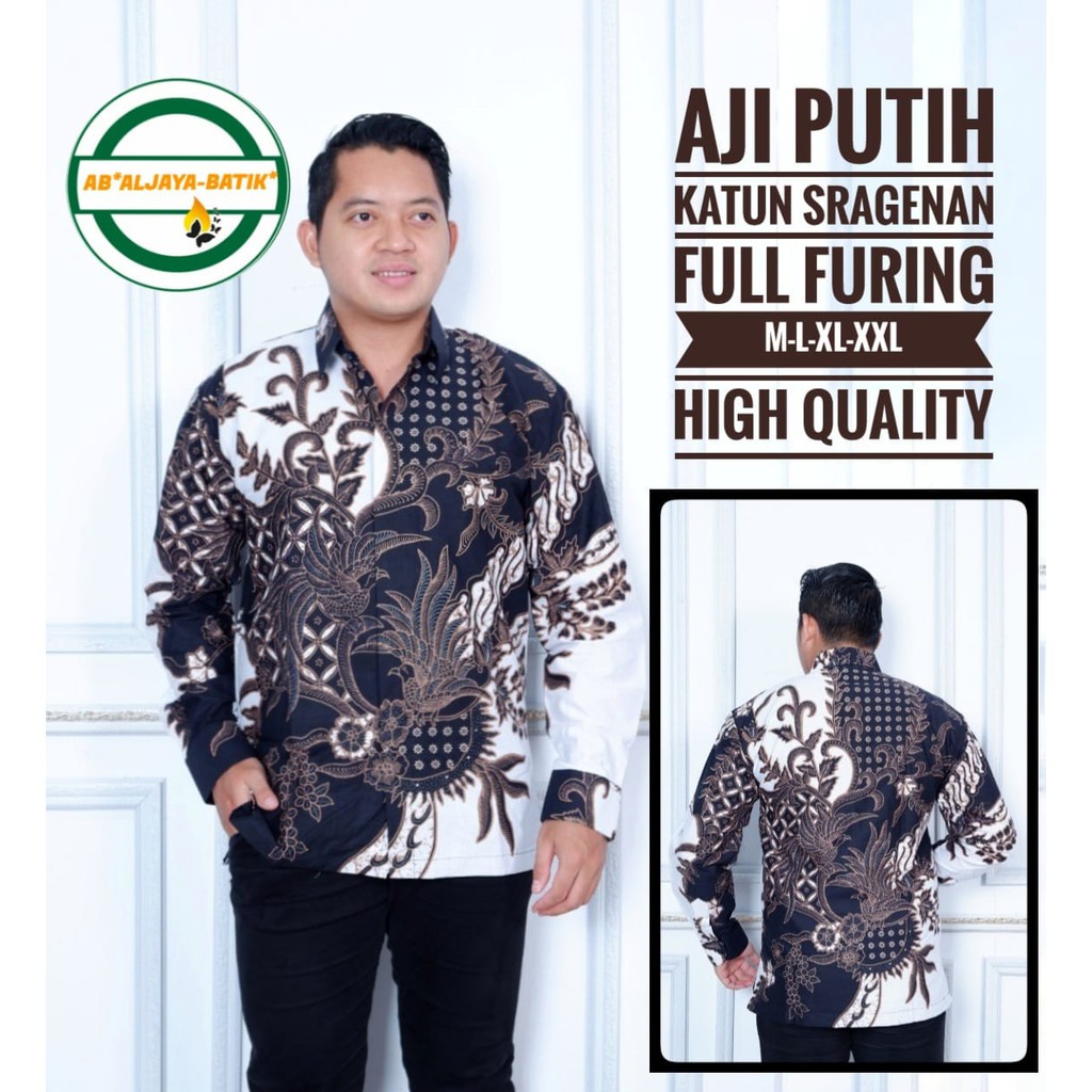 AJI PUTIH ALJAYA BATIKSOLOAMANAH BAJU KEMEJA BATIK PRIA SOLO LENGAN PANJANG PENDEK LAPIS FURING ATASAN PREMIUM MODERN KATUN HALUS WEDANTA NANDA JAYA DEWANGGA NAVY DEWANGGA UNGU PARIKESIT MAROON SUNGUT PUTIH SISIK SOGAN OPO UNGU SUNGUT MERAH PARANG SINAR