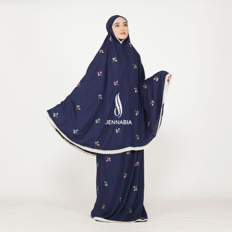 Mukena dewasa Navy renda by jennabia