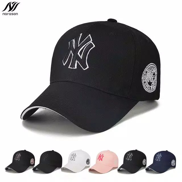 TOPI BASEBALL NY TWO TONE IMPORT PREMIUM QUALITY CASUAL SPORTY DISTRO STYLE BUILD UP TOPI KOREA MURAH OLAHRAGA PRIA WANITA