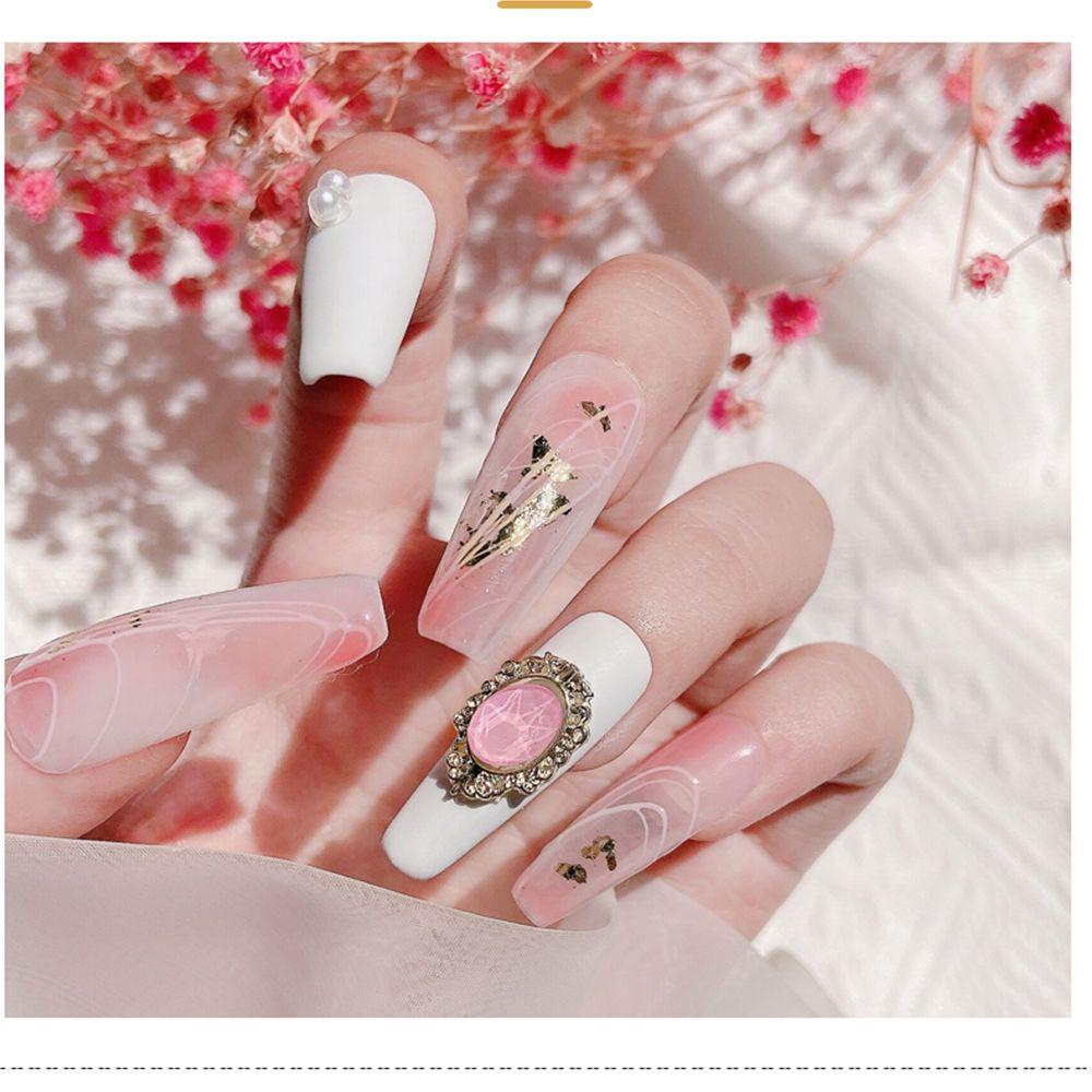 Agustin 3D Perhiasan Nail Art Tahan Lama Fashion Berongga Manikur Aksesoris Dekorasi Patch Alloy DIY Nail Art Charms