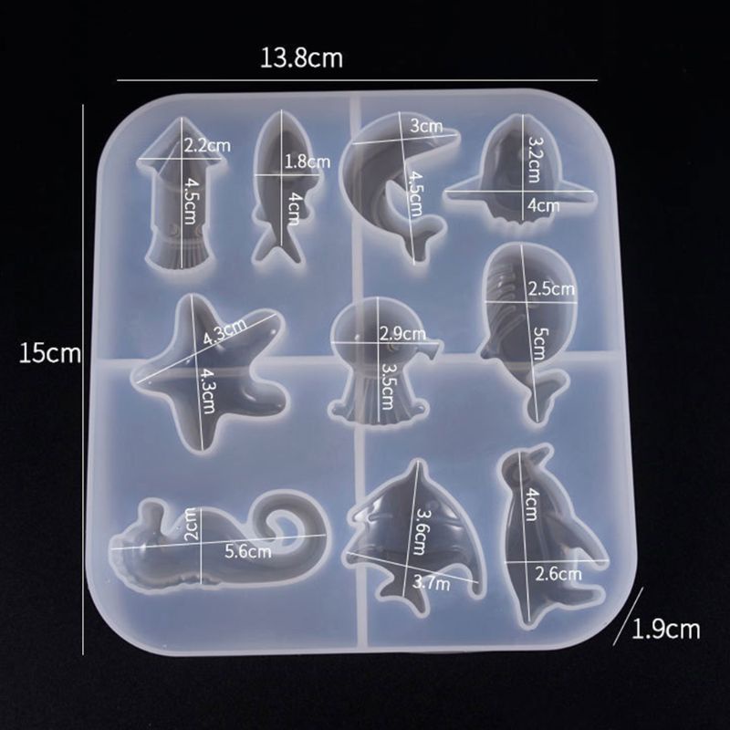 Siy Cetakan Epoxy Kristal Uv Bentuk Bintang Laut Penguin Bahan Silikon Untuk Diy Perhiasan
