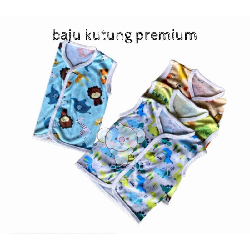 Baju Bayi Baru Lahir Laki Laki Perempuan 4 pcs Model Kutung Premium Bahan tebal lembut