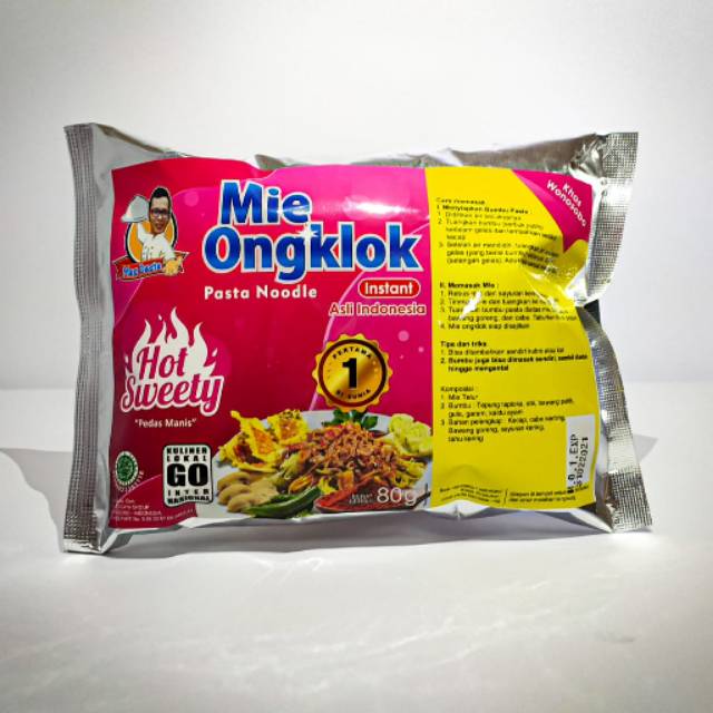 Mie ongklok instan bumbu pedas manis