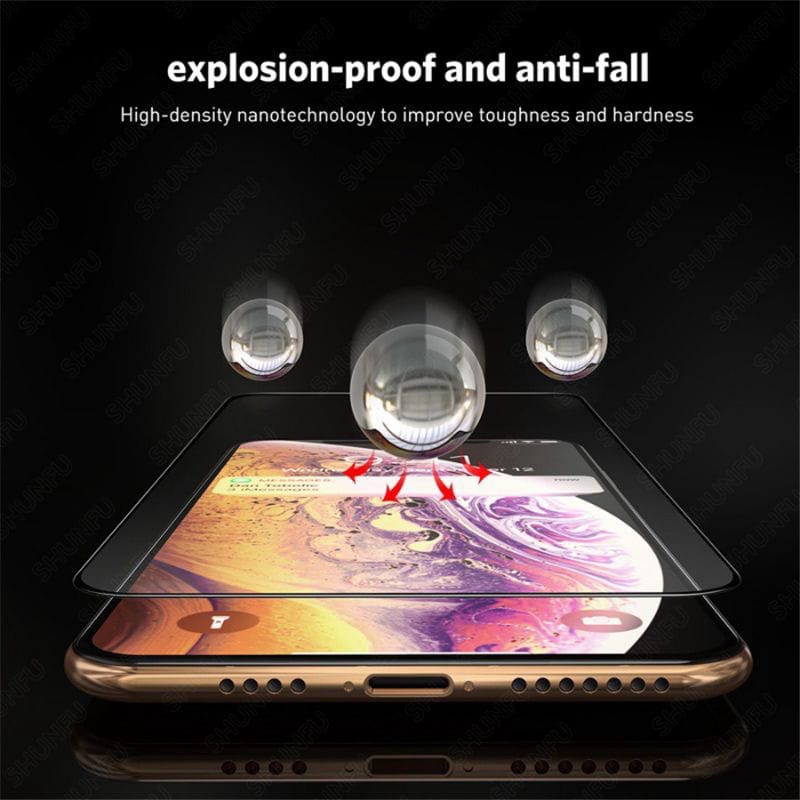 Tempered Glass Anti Spy iPhone X iPhone XS iPhone XR iPhone XS MAX Anti Gores Anti Spy Full Layar