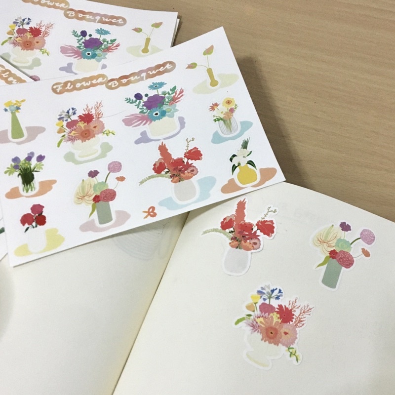

Flower Bouquet Stickers by Bidorbs