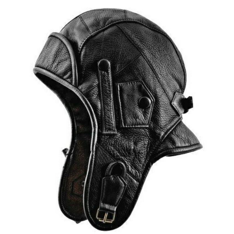 Topi Pilot Pesawat Helm Motor Paralayang Kulit Asli