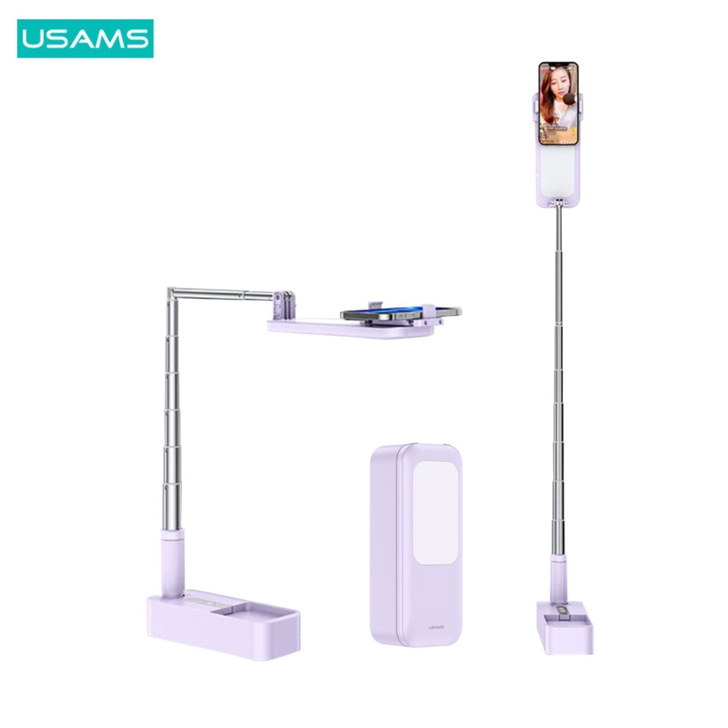 USAMS ZB209 Stand Phone Live Show Lipat Multi Fungsi Ring Light LED