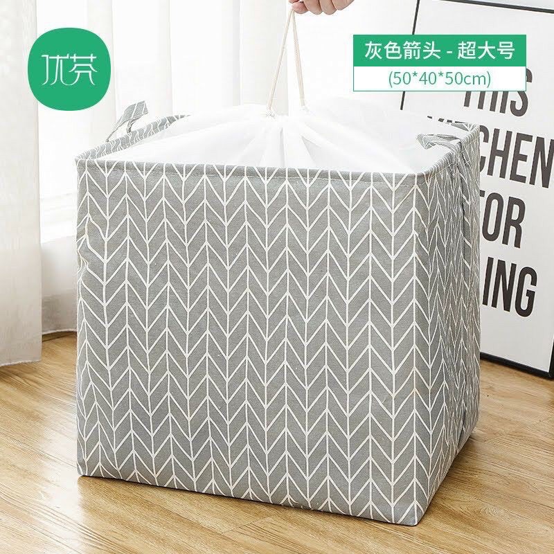 dc88 Clothing storage basket Jumbo/Tempat penyimpan pakaian selimut mainan dengan kantung serut