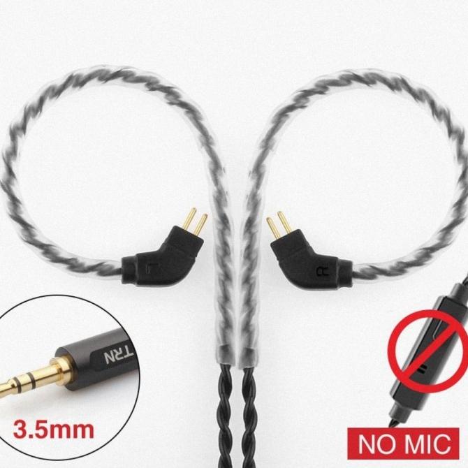 Kabel Trn Kz Revonext Earphone Cable 0.75Mm 2 Pin Mic Stereo Earphone