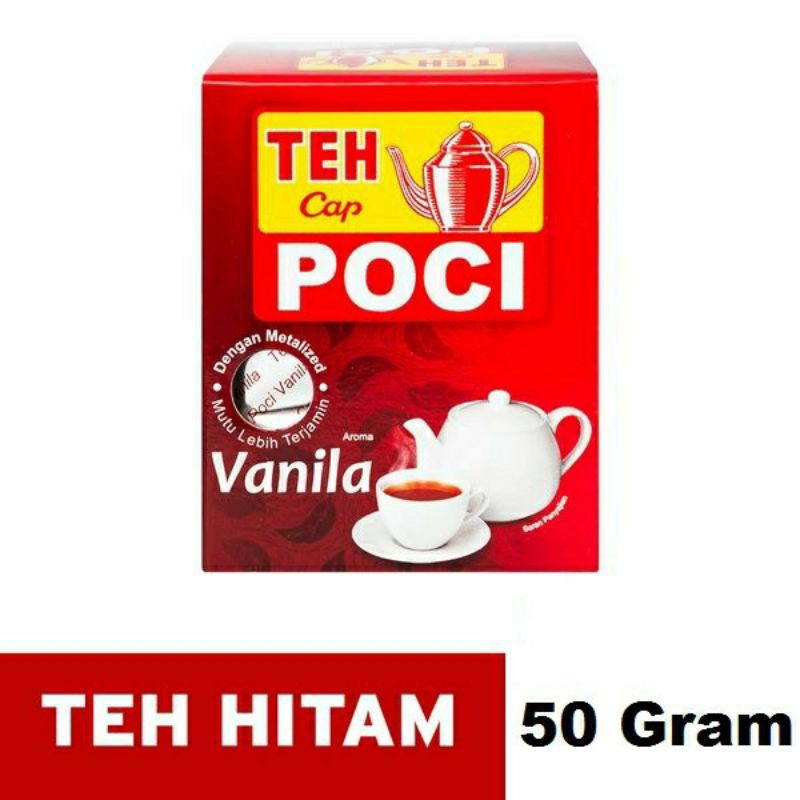 Teh Tubruk Poci Vanila 50 gr eceran