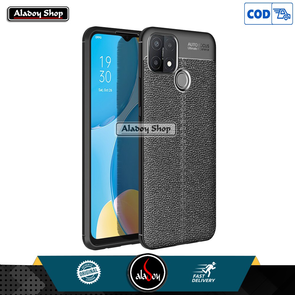 Case Oppo A15 New Softcase Auto Focus Leather Premium Casing