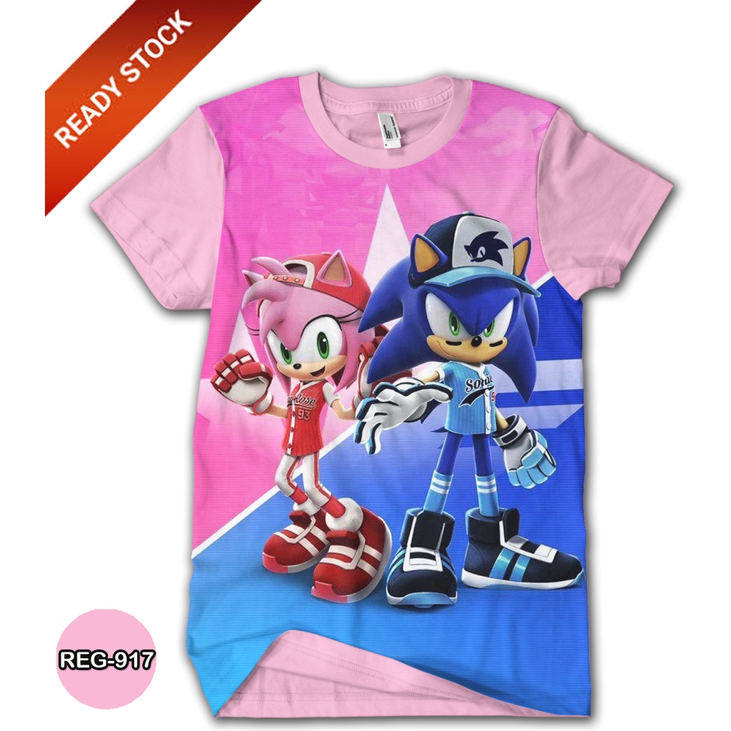 Kaos Sonic The Hedgehog 2 Baju Sonic Amy Rose Game 3D Anak #REG-917