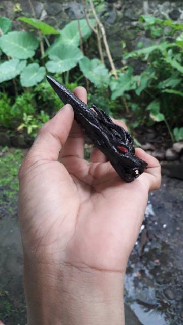 Pipa rokok ukir naga kayu galih sonokeling unik