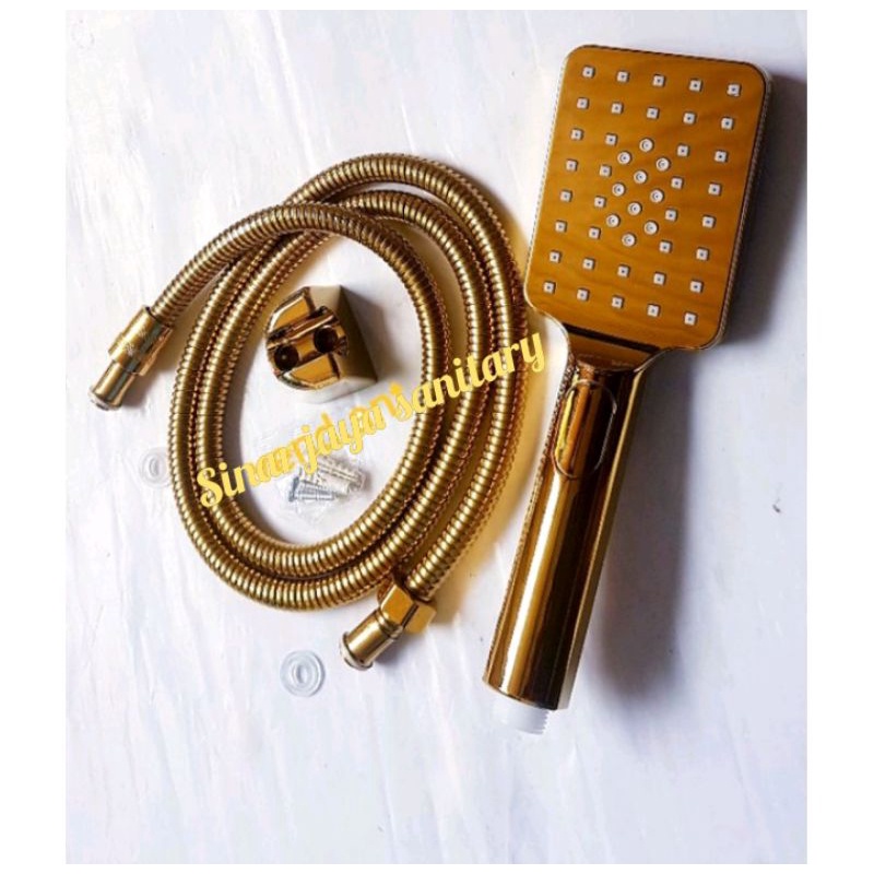 Hand shower set gold / Hand shower emas / Shower set gold