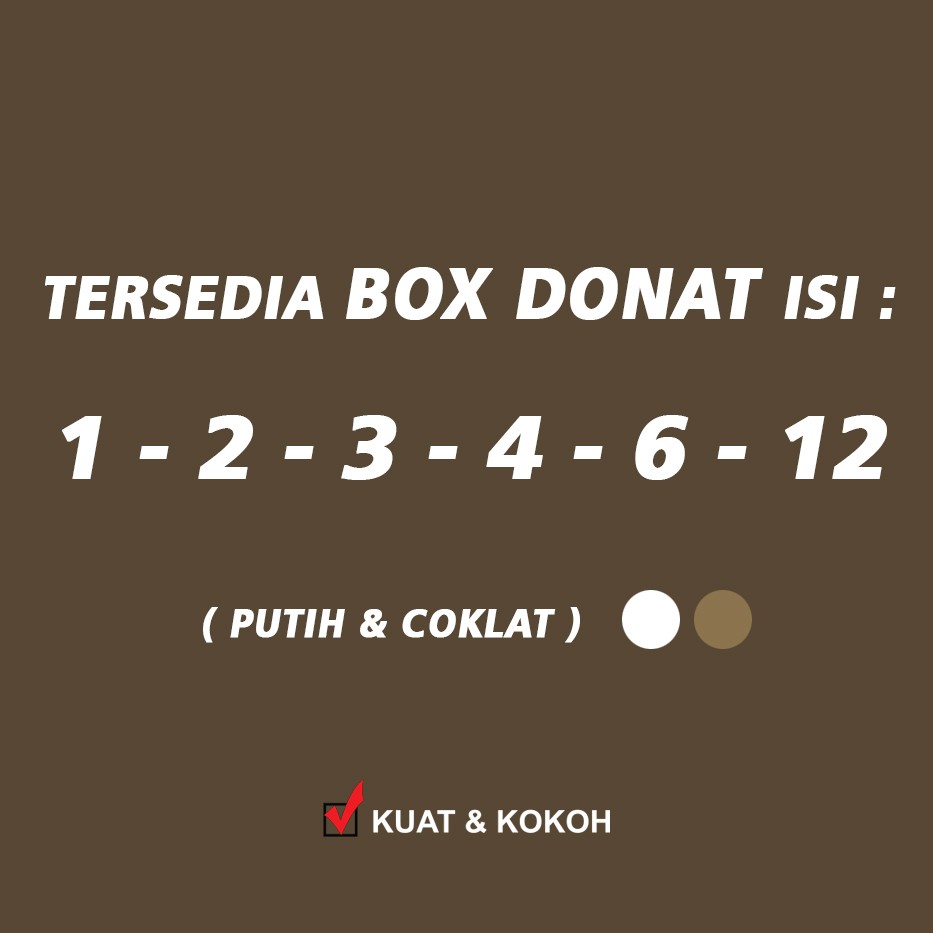 

Kotak Box Dus Donat COKLAT Isi 12 -( 10 Pcs )