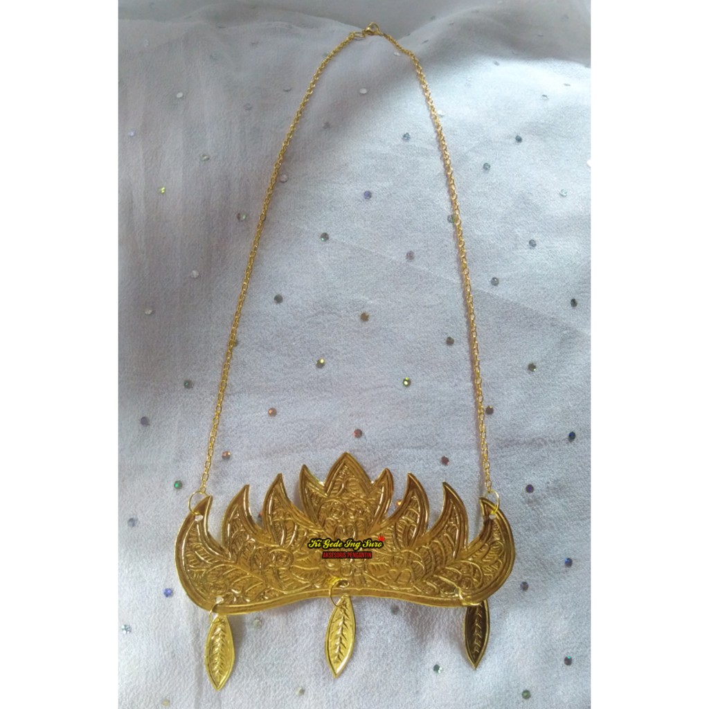 Kalung Lampung Pengantin Gold/ Kalung Siger Lampung Palembang Aceh Jambi/ Kalung Etnik/ Kalung Tari