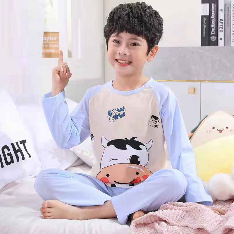 BAJU TIDUR ANAK KAOS KATUN SETELAN PIYAMA BAYI SET LENGAN PANJANG C11-C