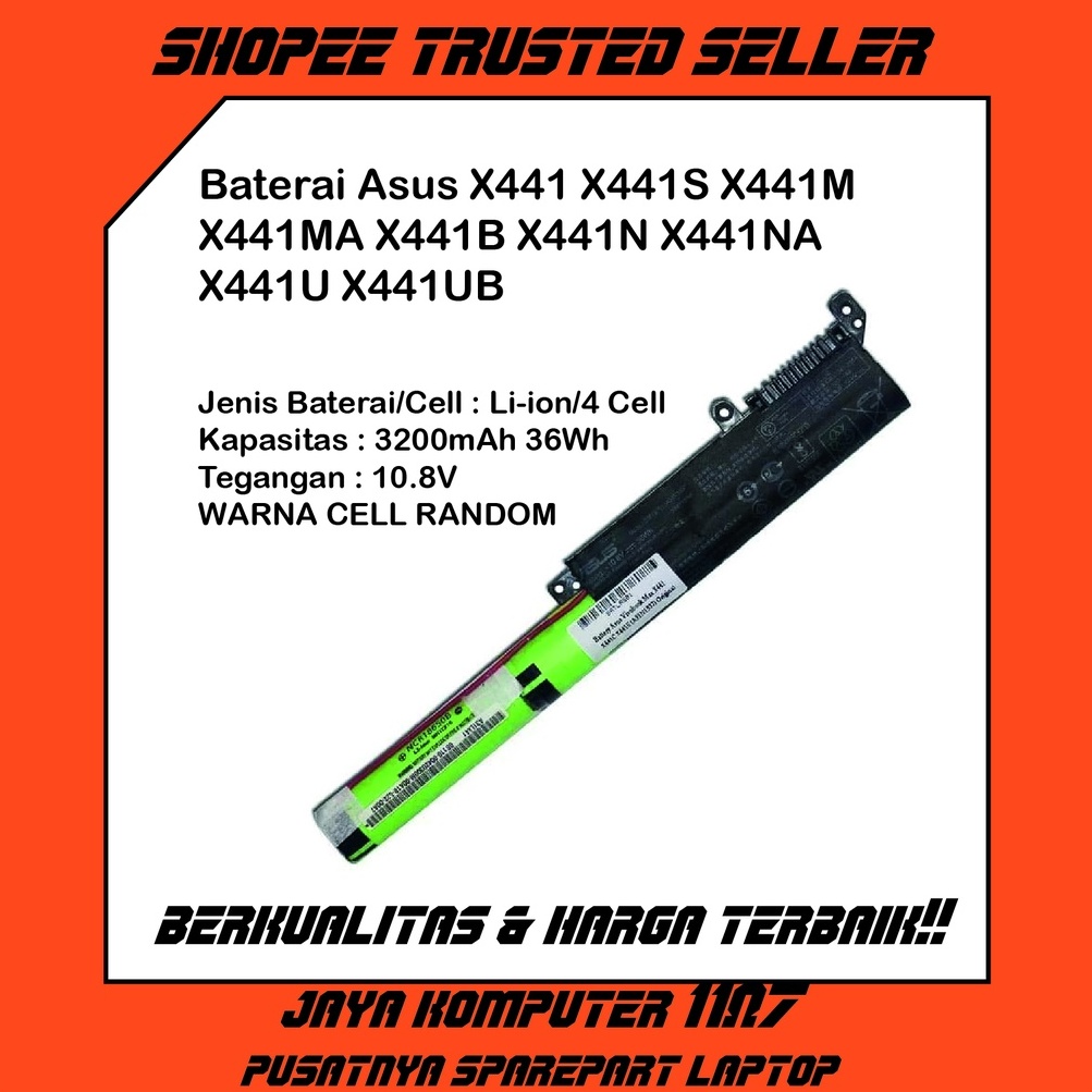 Baterai Laptop Asus X441U X441UA X441UV original tanam internal