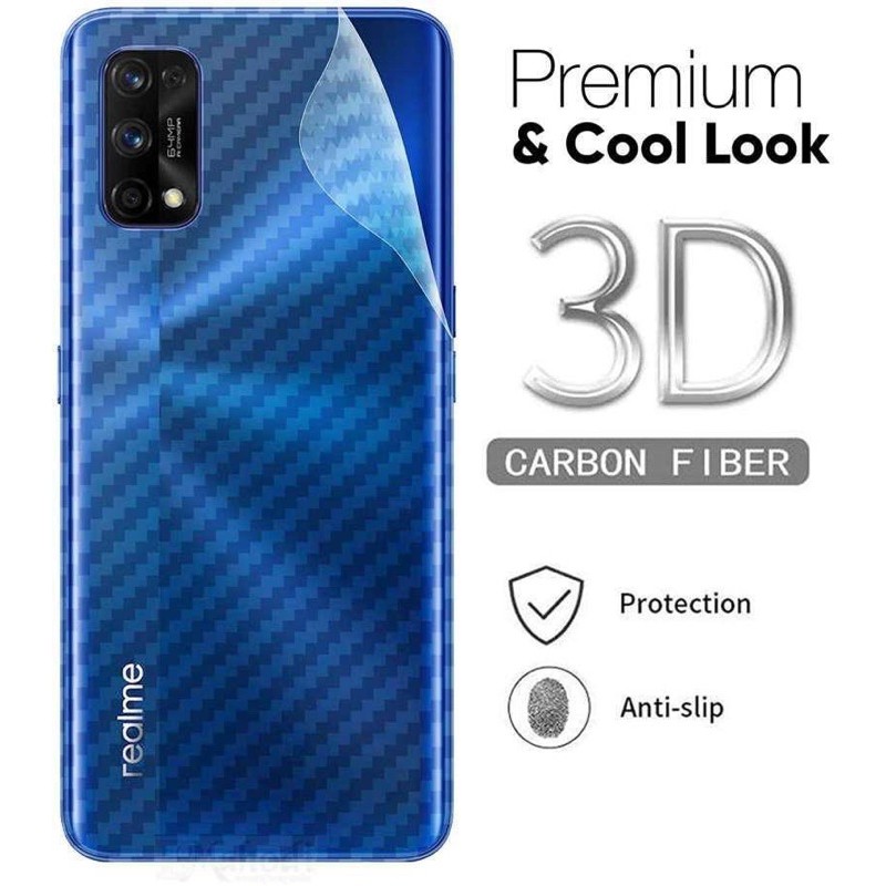 Garskin Anti Gores Belakang Hp Samsung Galaxy A32 4G 5G A52 A72 Skin Carbon Stiker Karbon Fiber Sticker 3D Back Body Jamuran Protection Protector Pelindung Slip Full Cover